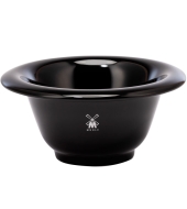 Mühle Shaving bowl porcelain black, with platinum rim